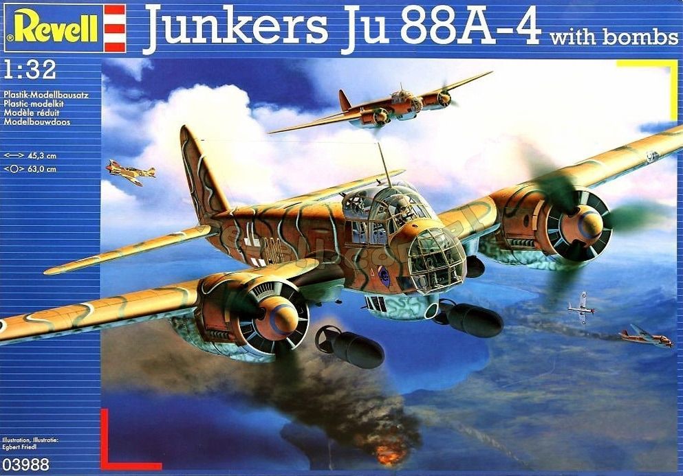 REVELL REV03988_S 1/32 Junkers Ju88 A-4 w/bombs REVELL REV03988_S 1/32 Junkers Ju88 A-4 w/bombs