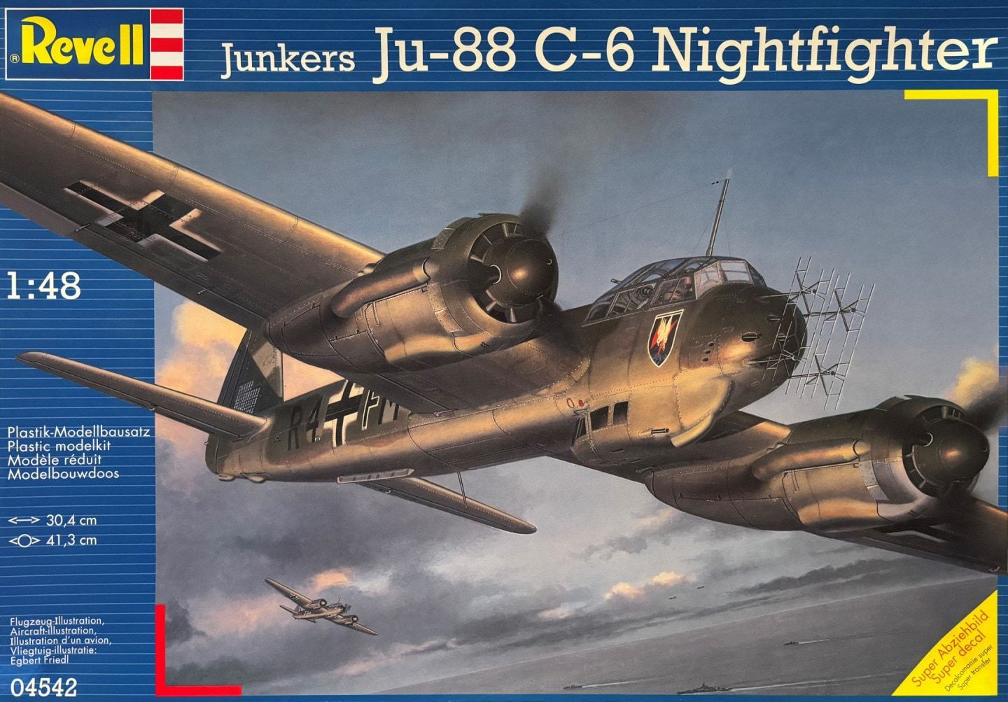 REVELL REV04542_S 1/48 Ju 88 C- 6 Nachtjäger , Box mit Lagerspuren !! REVELL REV04542_S 1/48 Ju 88 C- 6 Nachtjäger , Box mit Lagerspuren !!
