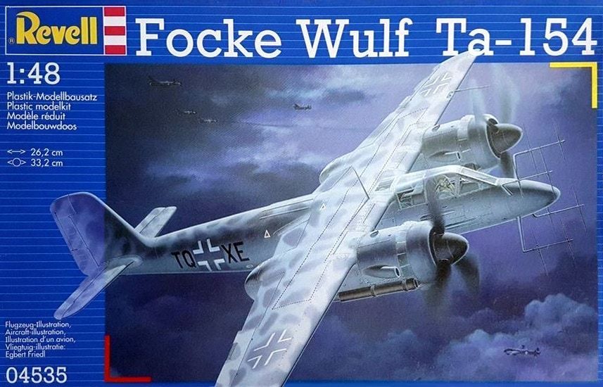 REVELL REV04535_S 1/48 Focke - Wulf Ta-154, Box mit Lagerspuren !! REVELL REV04535_S 1/48 Focke - Wulf Ta-154, Box mit Lagerspuren !!