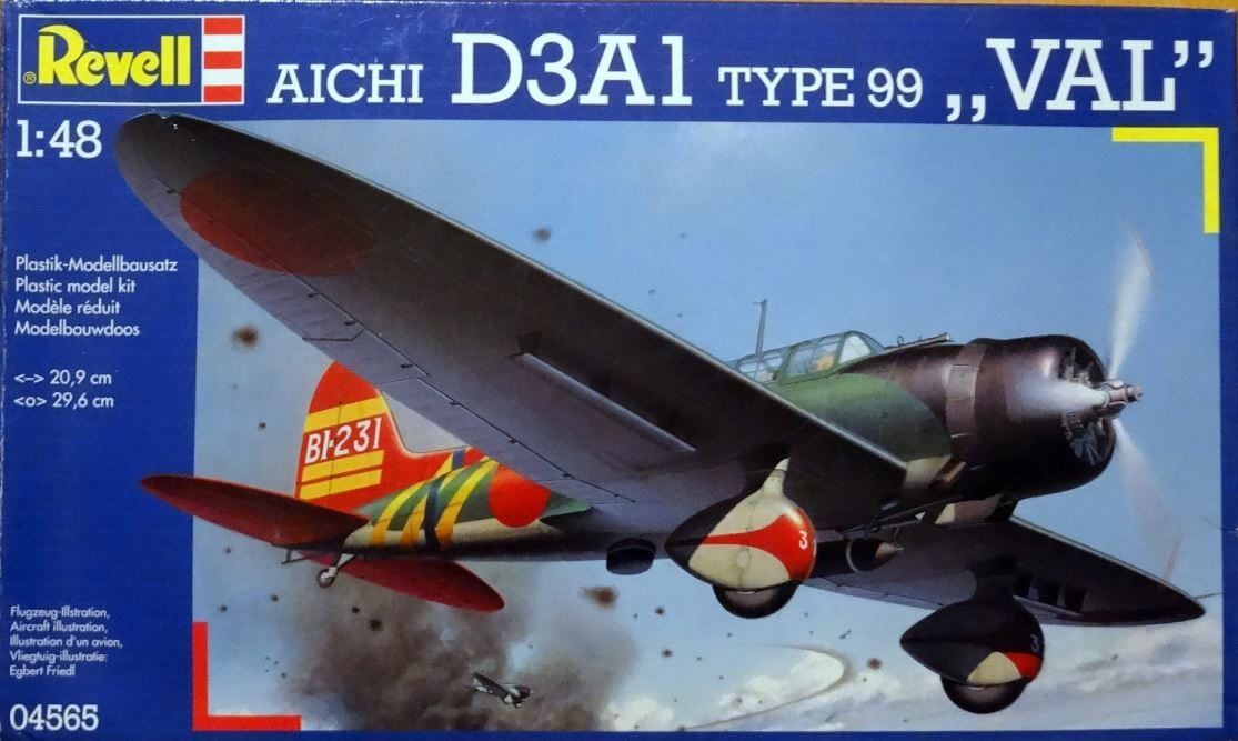 REVELL REV04565_S 1/48 Aichi D3A1 Type 99 REVELL REV04565_S 1/48 Aichi D3A1 Type 99 "Val" , Box mit Lagerspuren !!