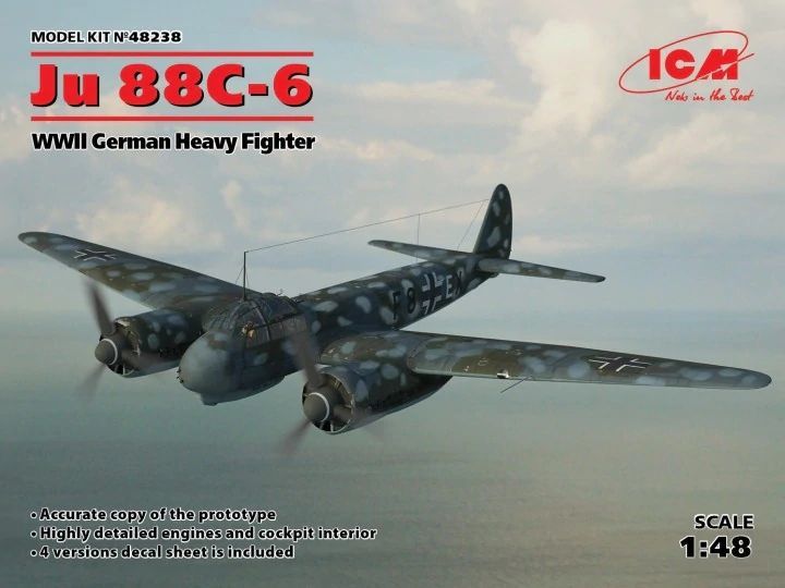 ICM ICM48238_S 1/48 WW.II , Ju - 88C- 6 , German Heavy Fighter ICM ICM48238_S 1/48 WW.II , Ju - 88C- 6 , German Heavy Fighter
