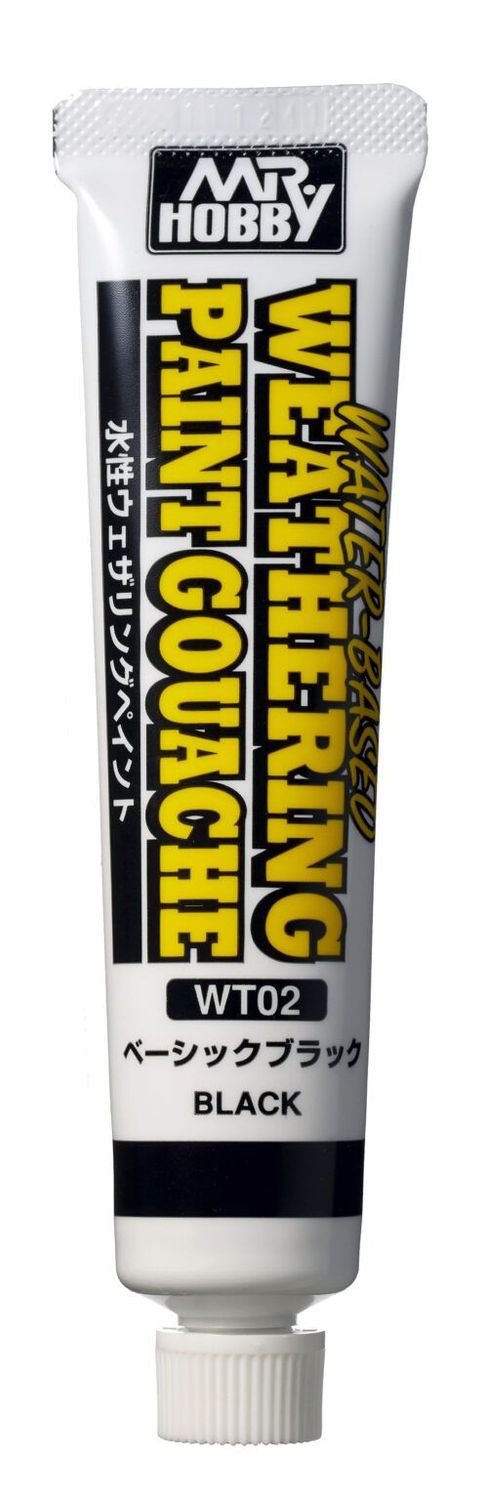 Mr.Hobby WT02 Weathering Water Based Paint Gouache Basic Black Mr.Hobby WT02 Weathering Water Based Paint Gouache Basic Black