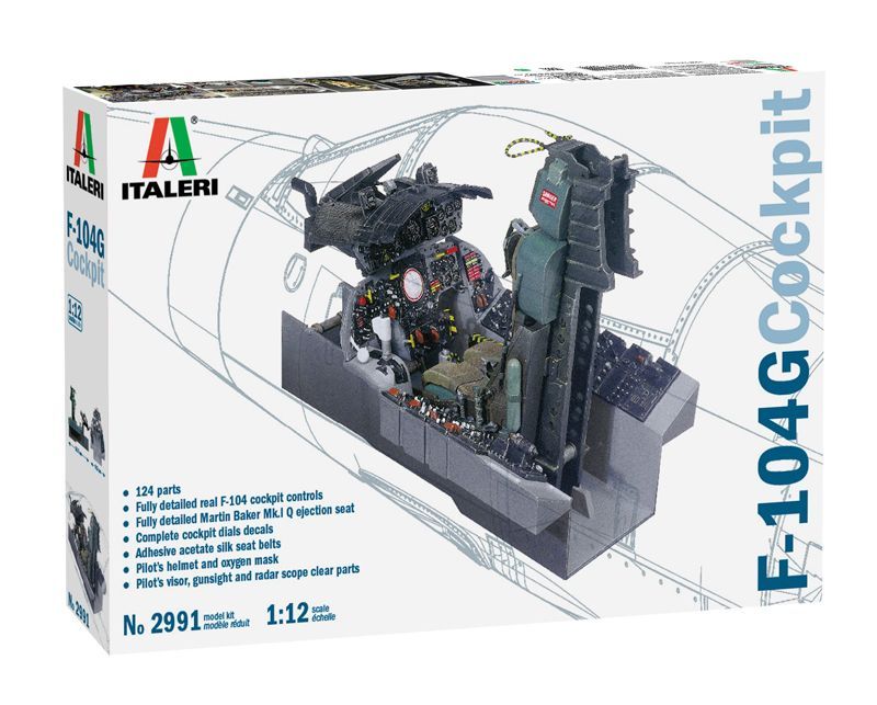 ITALERI IT2991_V 1/12 F-104 G COCKPIT ITALERI IT2991_V 1/12 F-104 G COCKPIT