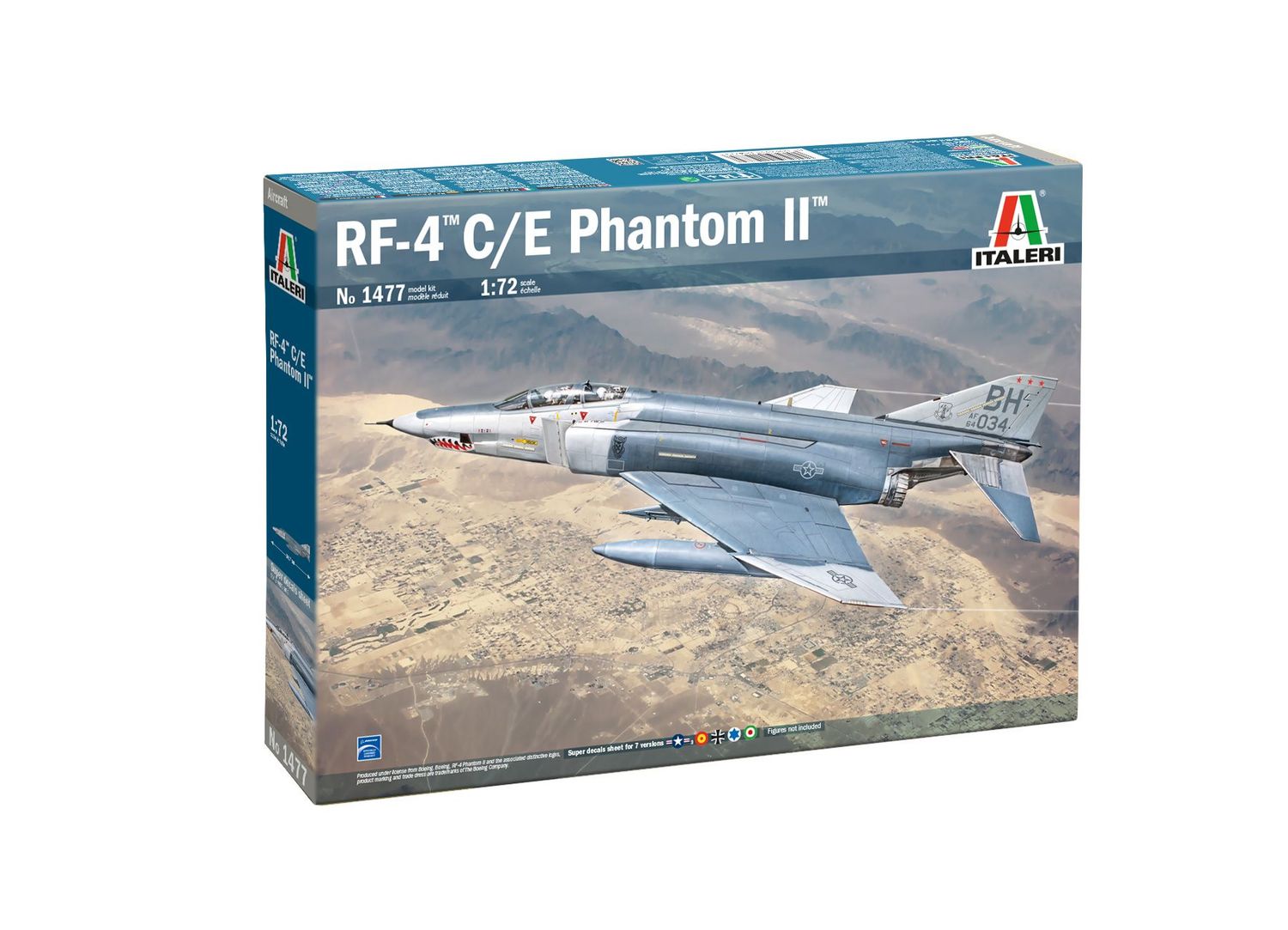 Italeri IT1477 1/72 McDonnell Douglas RF-4 C/E Phantom II                  ( 7 Decals Option )!!