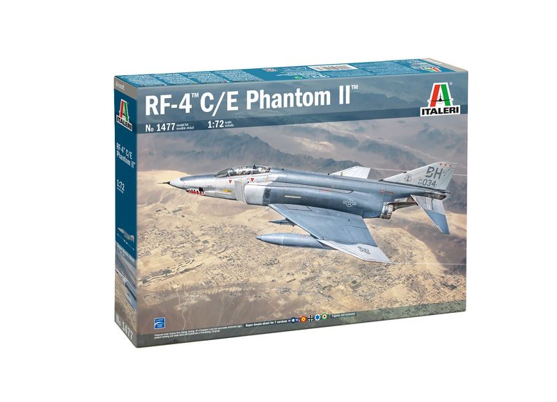 Italeri IT1477 1/72 McDonnell Douglas RF-4 C/E Phantom II ( 7 Decals Option )!! Italeri IT1477 1/72 McDonnell Douglas RF-4 C/E Phantom II ( 7 Decals Option )!!