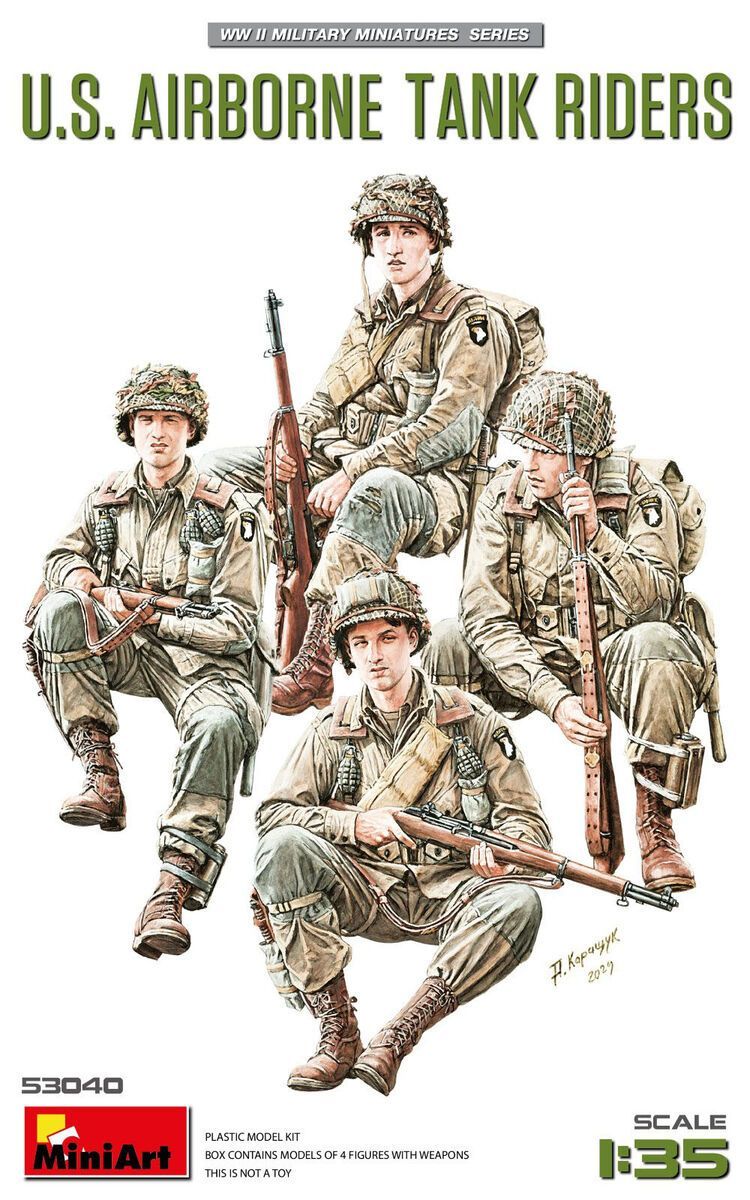 Miniart MA53040 1/35 US WW.II Airborne Tank Riders (4 Figures ) Miniart MA53040 1/35 US WW.II Airborne Tank Riders (4 Figures )