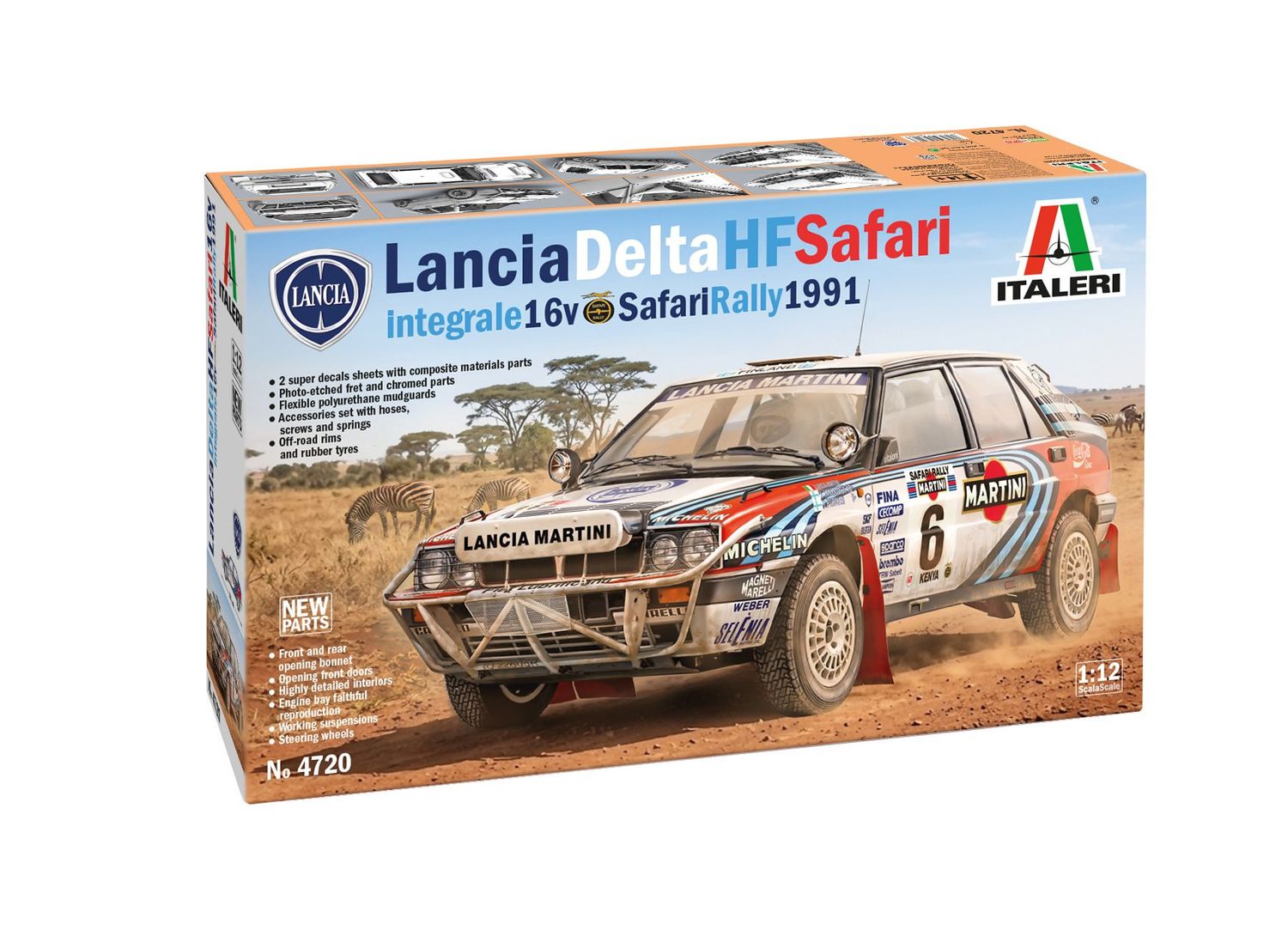 Italeri IT4720_V 1/12 Lancia Delta HF Safari Integrale 16V - Safari Rally 1991 Italeri IT4720_V 1/12 Lancia Delta HF Safari Integrale 16V - Safari Rally 1991