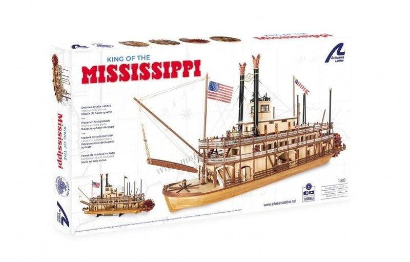 ARTESANIA ART20515_V 1/80 Paddle Steamer King of the Mississippi , Baukasten / Modell ARTESANIA ART20515_V 1/80 Paddle Steamer King of the Mississippi , Baukasten / Modell