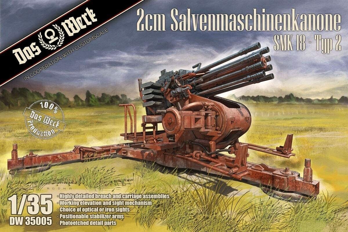 Das Werk DAW35005_S 1/35 2cm Salvenmaschinenkanone SMK Type 2 Das Werk DAW35005_S 1/35 2cm Salvenmaschinenkanone SMK Type 2