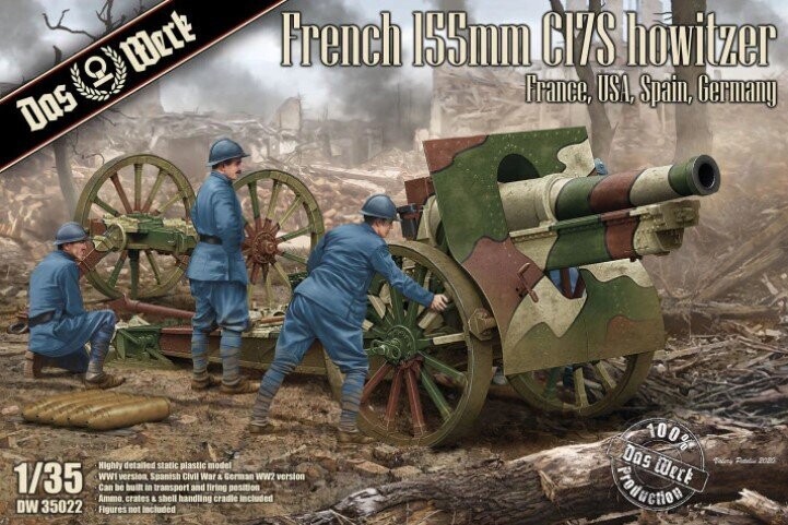 Das Werk DAW35022_S 1/35 French 155mm C17S Howitzer Das Werk DAW35022_S 1/35 French 155mm C17S Howitzer