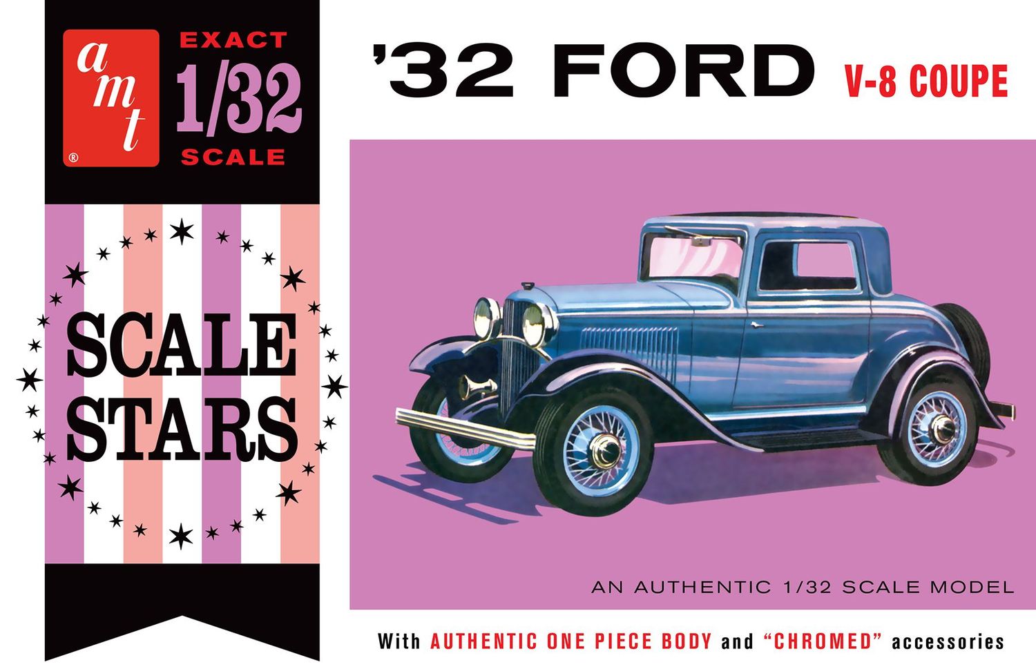 AMT AMT1181 1/32 Scale Stars '32 Ford V8 Coupe AMT AMT1181 1/32 Scale Stars '32 Ford V8 Coupe