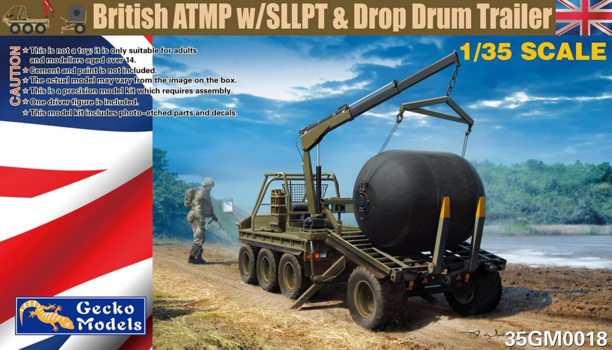 Gecko Models 35GM0018_S 1/35 British ATMP w/SLLPT & Drop Drum Trailer Gecko Models 35GM0018_S 1/35 British ATMP w/SLLPT & Drop Drum Trailer