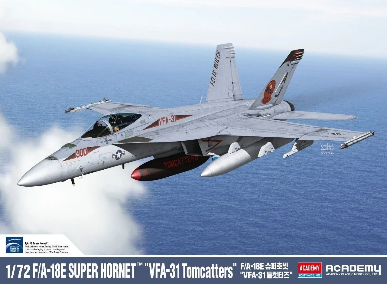 Academy 12595 1/72 Boeing F/A-18 E Super Hornet - VFA-31 Tomcatters Academy 12595 1/72 Boeing F/A-18 E Super Hornet - VFA-31 Tomcatters