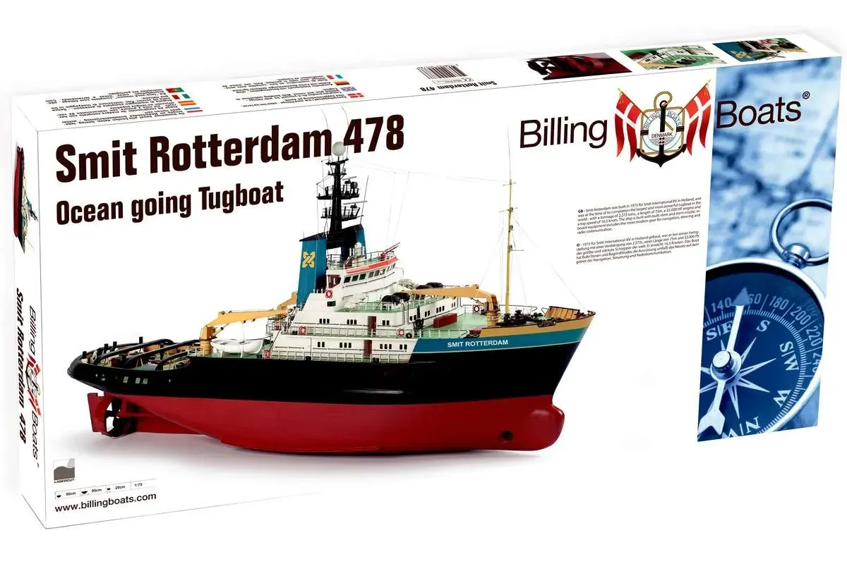 Billing Boats BIL510478_V 1/75 SMIT ROTTERDAM - WOODEN HULL, Schiffsbauset - Montagebausatz Billing Boats BIL510478_V 1/75 SMIT ROTTERDAM - WOODEN HULL, Schiffsbauset - Montagebausatz