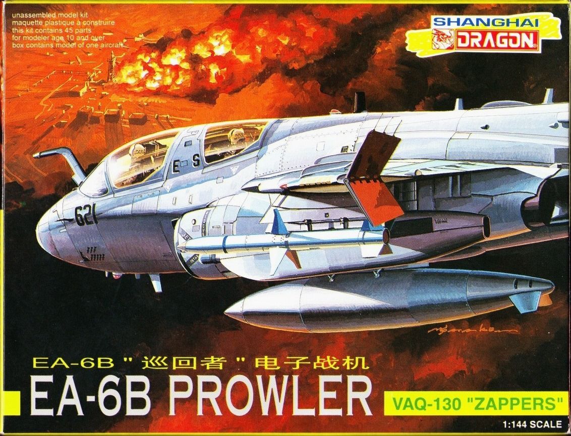 DRAGON CYBER HOBBY DR4574_V 1/144 EA-6B Prowler VAQ-130 DRAGON CYBER HOBBY DR4574_V 1/144 EA-6B Prowler VAQ-130 "Zappers"