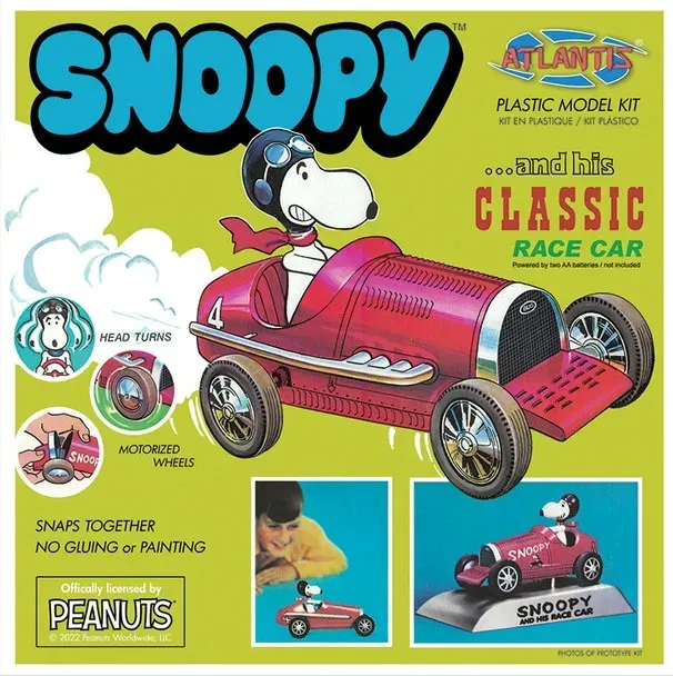 ATLANTIS ATLM6894_V 1/16 Snoopy and His Race Car ATLANTIS ATLM6894_V 1/16 Snoopy and His Race Car