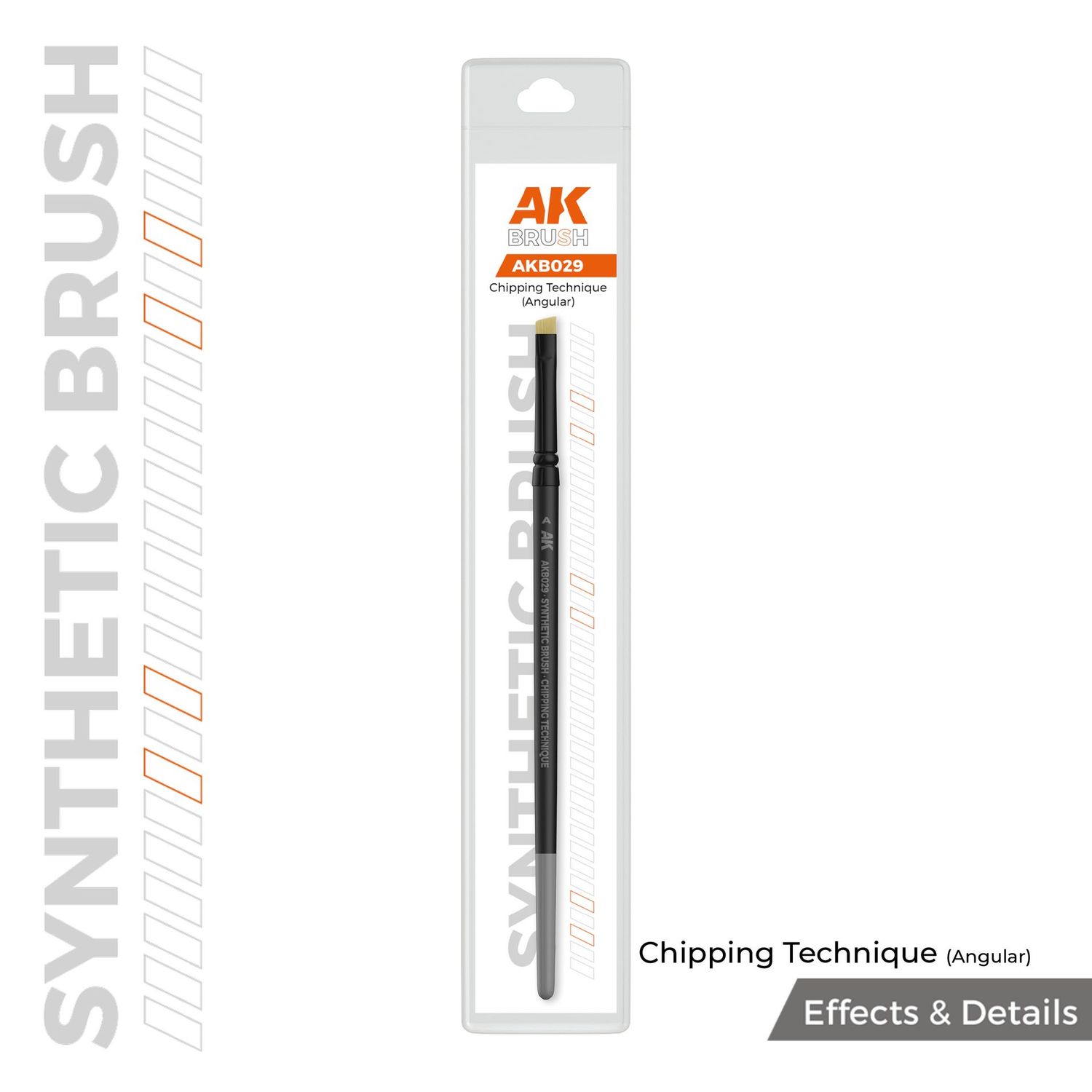 AK Interactive AKB029 AK Interactive Synthetic Brush - Chipping Technique ( Angular ) AK Interactive AKB029 AK Interactive Synthetic Brush - Chipping Technique ( Angular )