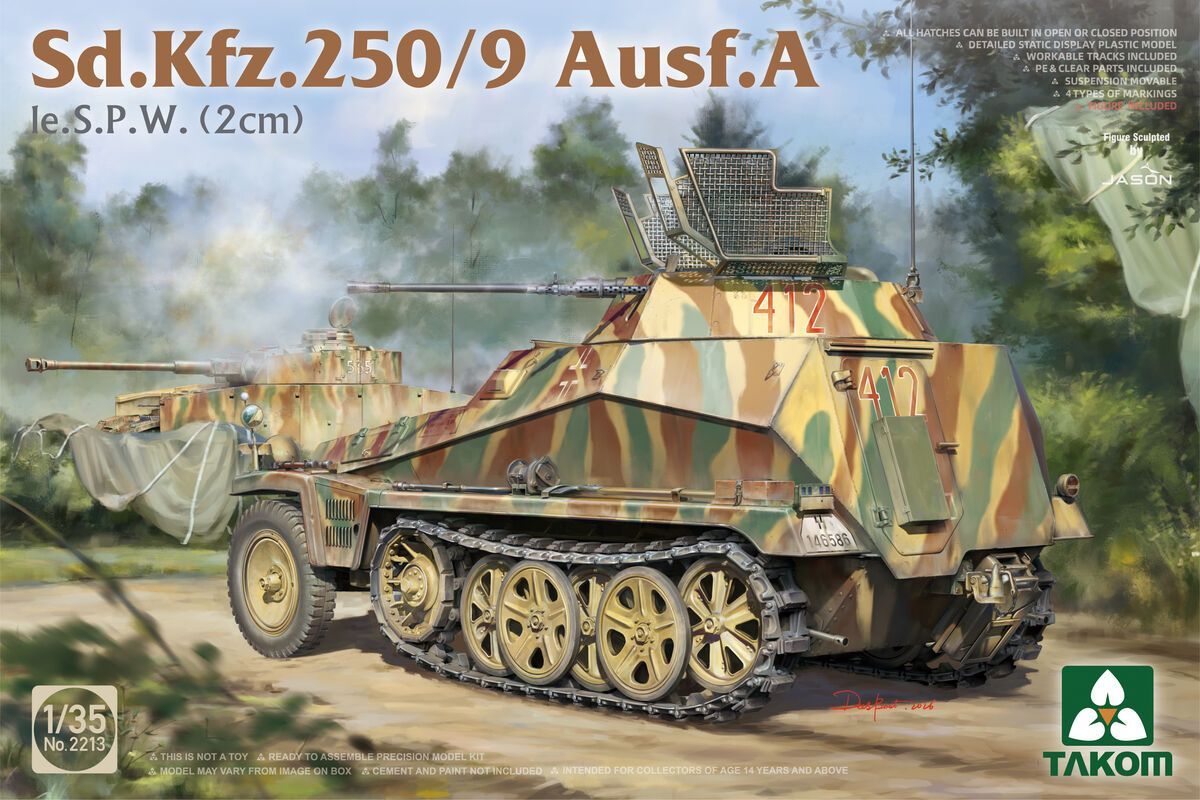 TAKOM TAK2213 1/35 Sd.Kfz.250/9 Ausf.A Ie.S.P.W ( 2cm )