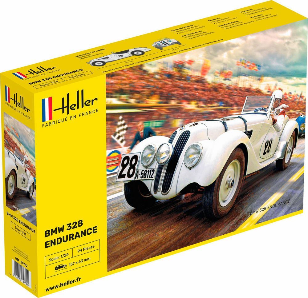 HELLER HE80782 _V 1/24 BMW 328 ENDURANCE HELLER HE80782 _V 1/24 BMW 328 ENDURANCE