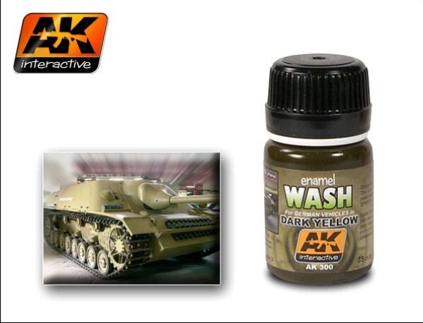 AK INTERACTIVE AK300 Dark Yellow Wash, 35ml AK INTERACTIVE AK300 Dark Yellow Wash, 35ml