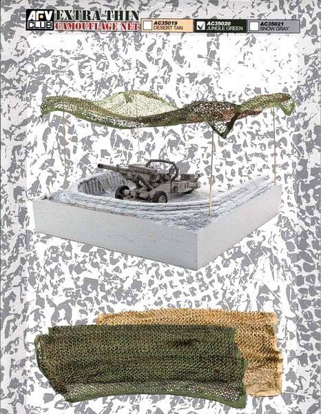 AFV CLUB AFVAC35020 1/35 Camouflage Net - Jungle Green AFV CLUB AFVAC35020 1/35 Camouflage Net - Jungle Green