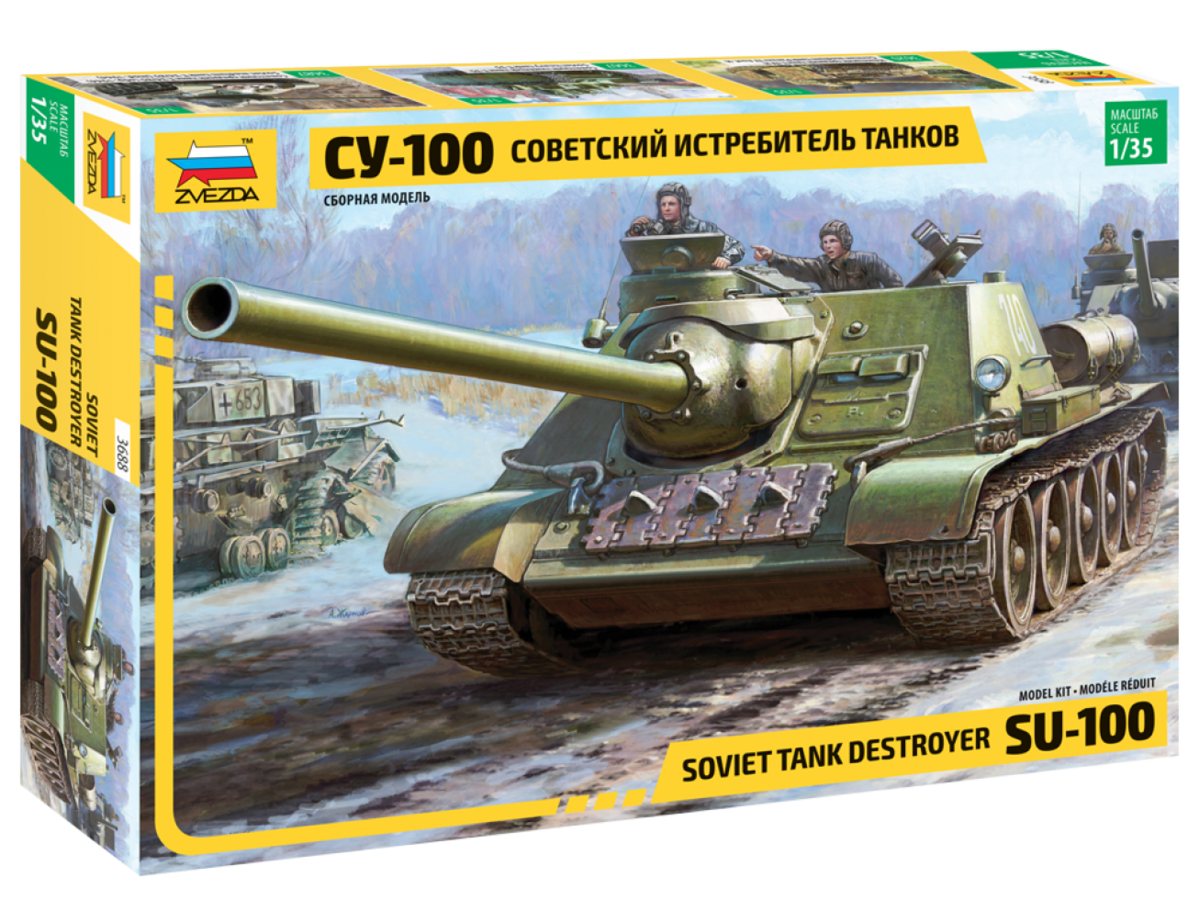 Zvezda ZV3688 _V 1/35 Soviet Tank Destroyer SU-100