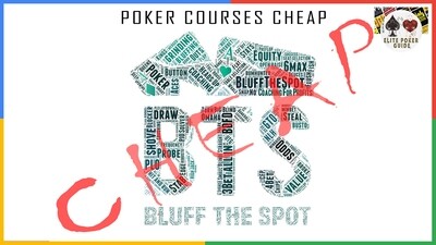 BLUFF THE SPOT  POKER COURSES CHEAP