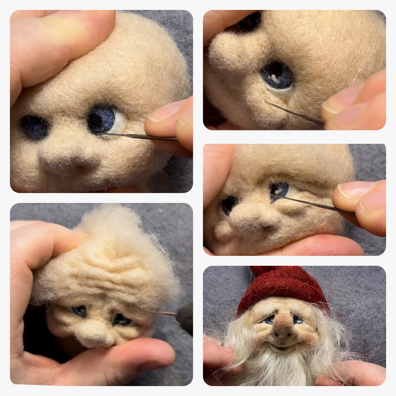 Digital kurs på et fjøsnisse ansikt(figur ca20cm)