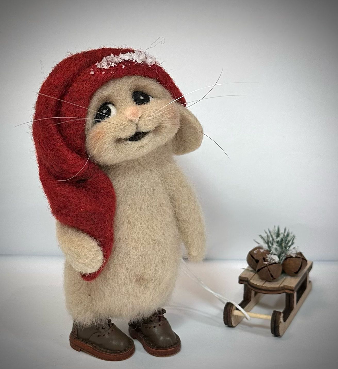 Julemus ungen blyg 15cm