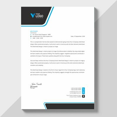 Business Letterhead Design Plus Stationary