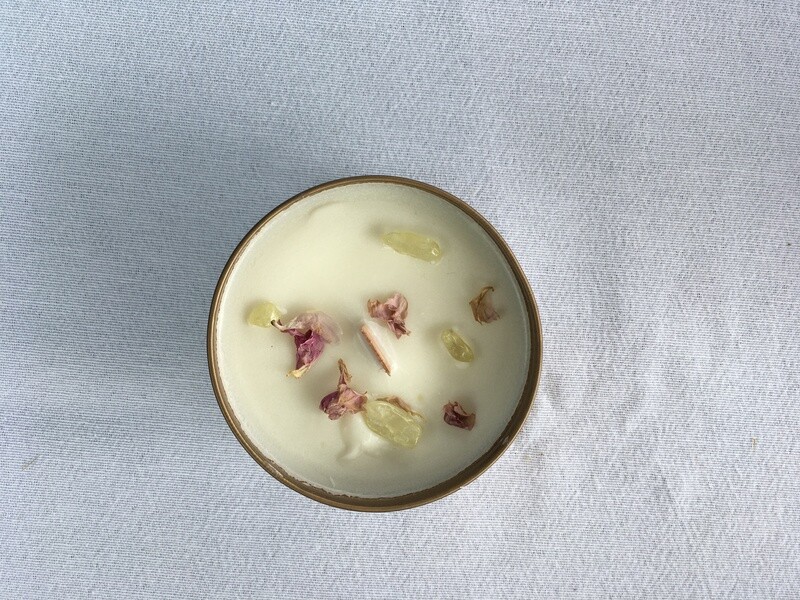 Velvet Rose &amp; Oud &amp; Citrine Crystal candle