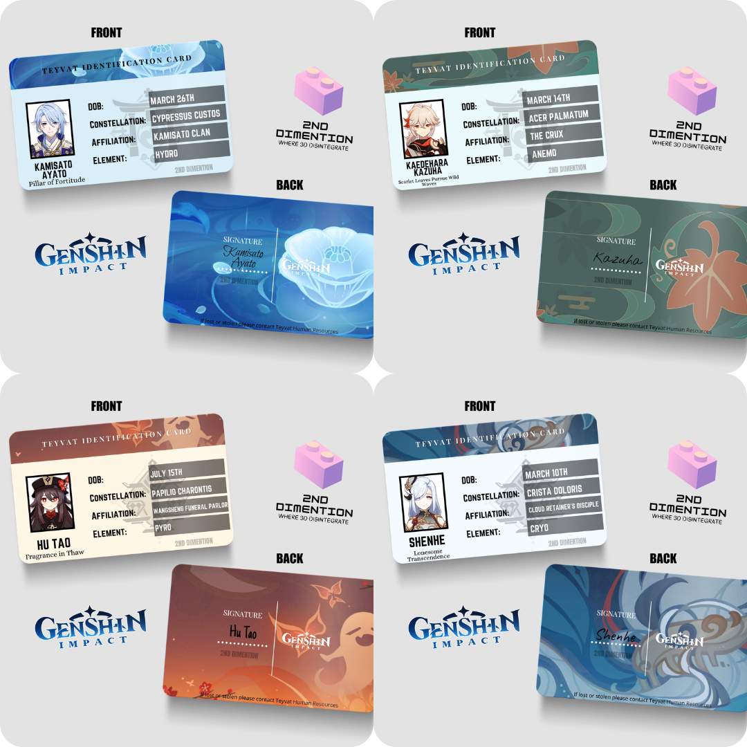GENSHIN IMPACT ID CARD || pre-order