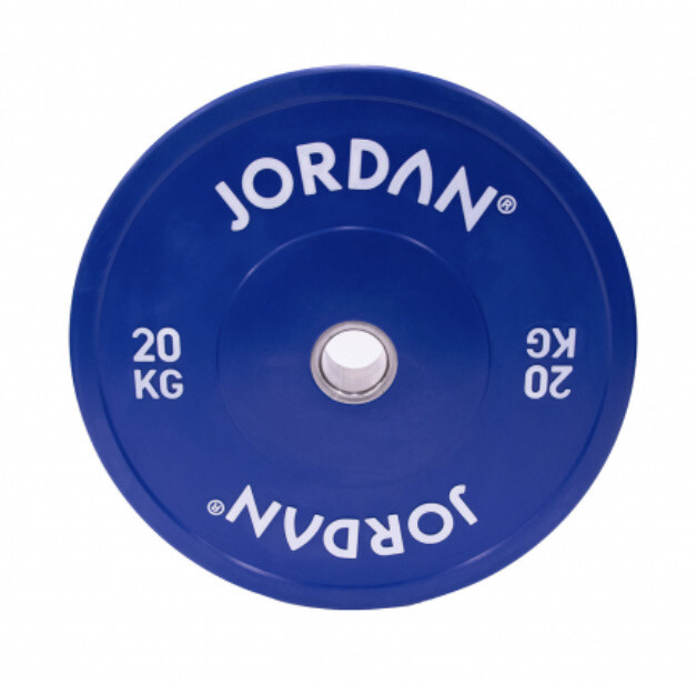 Jordan Fitness 20Kg HG Coloured Rubber Bumper Plate - Blue (x1)