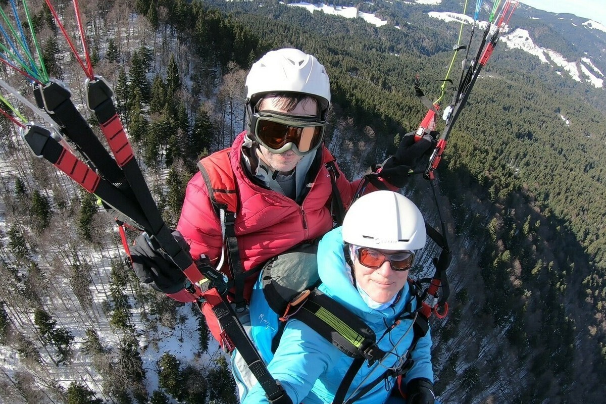 Entspannender Morgenflug