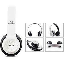 P47 wireless headphones.Colour white.