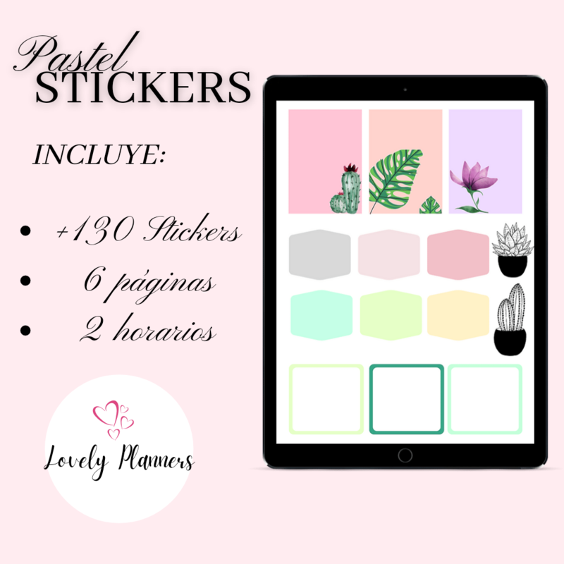 PASTEL COLOR STICKERS/NOTEPAPER/SCHEDULES PACK