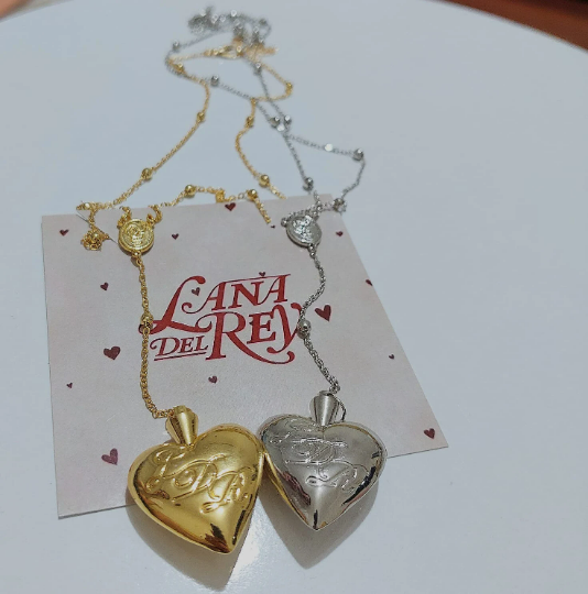 Lana Del Rey Style Heart Necklace-Rosary Emerald Heart Necklace-LDR Necklace-Lana Del Rey Merch-Lana Del Rey Necklace-Lana Dupe Necklace