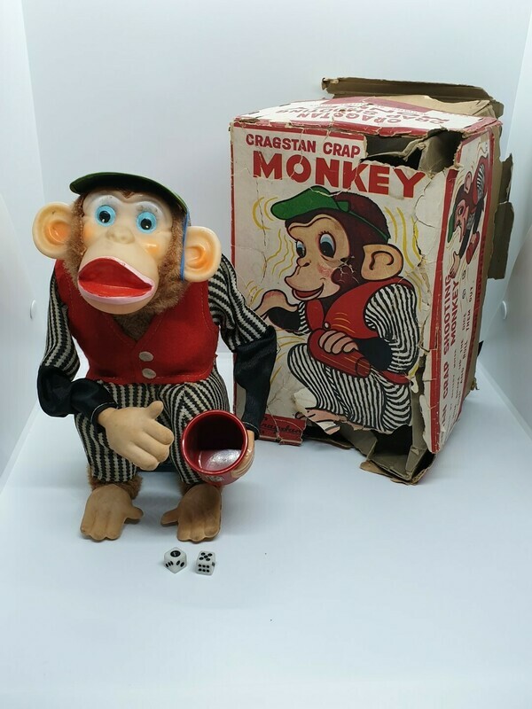Cragstan Crap Shooting Monkey 1950's - 60's