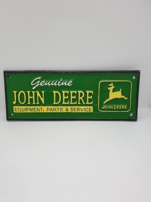 JOHN DEERE CAST IRON SIGN