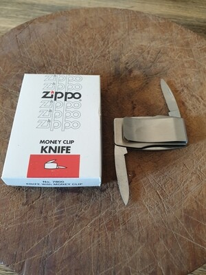 ZIPPO MONEY CLIP KNIFE NEW OLD STOCK