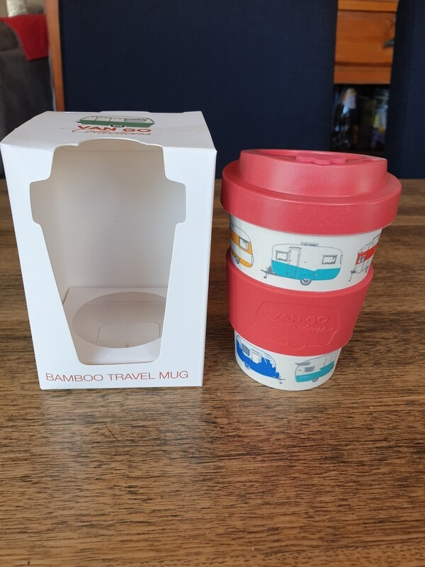VAN GO BAMBOO TRAVEL MUG CARAVANS NEW
