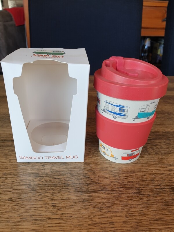 VAN GO BAMBOO TRAVEL MUG CARAVANS NEW
