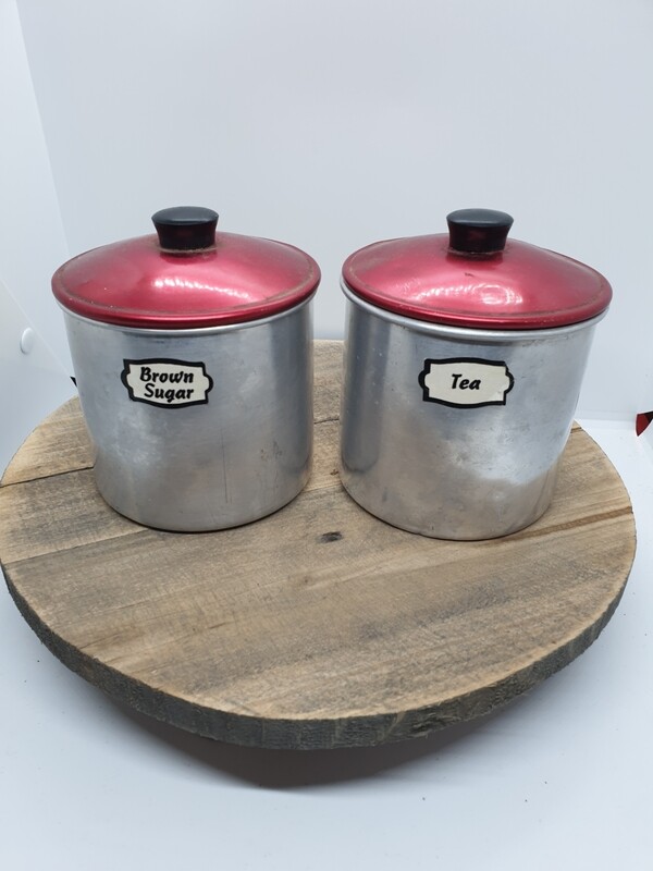 RETRO CANNISTERS TEA & SUGAR