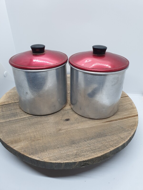 RETRO CANISTERS TEA & SUGAR