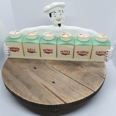 FETHALITE 952 GAY WARE 1950,S JOLLY CHEF DAPOL SPICE RACK