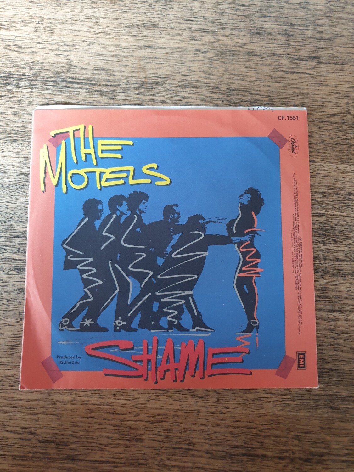 THE MOTELS SHAME 7" SINGLE