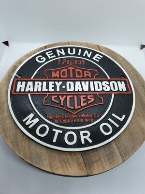 HARLEY DAVIDSON MOTOR OIL CAST IRON SIGN NEW