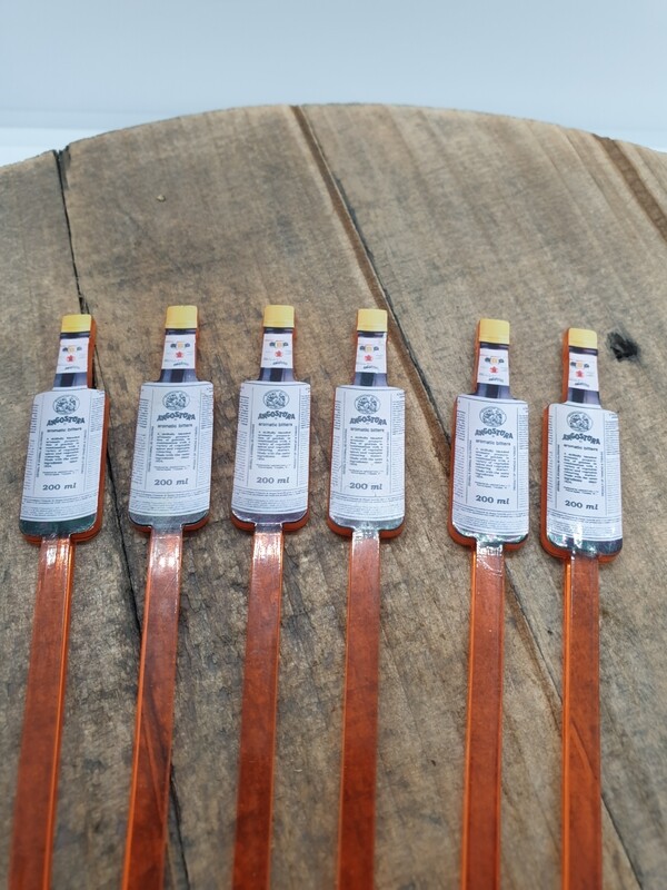 SET 6 ANGOSTORA BITTERS SWIZEL STICKS