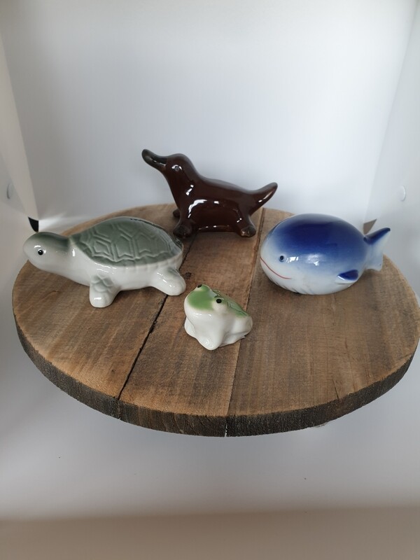 SET 4 FLOATING CERAMIC CREATURES NEW