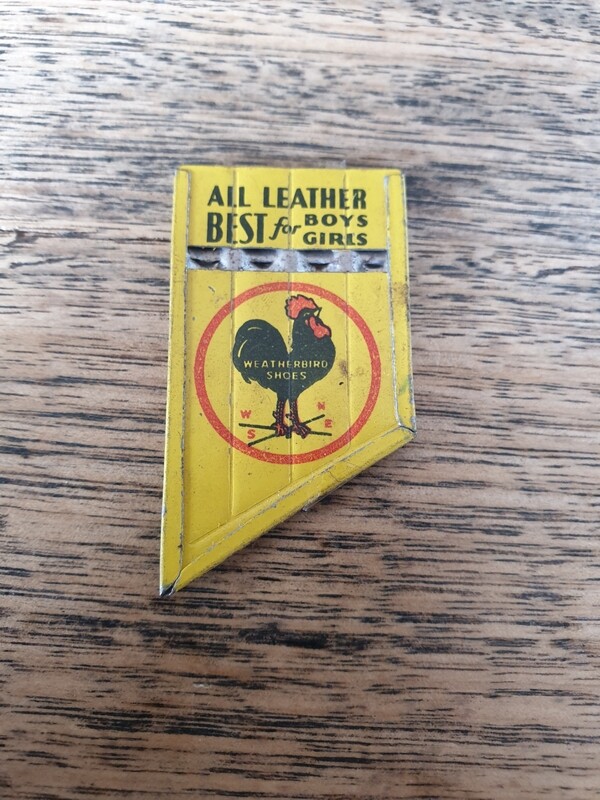 1930,s WEATHERBIRD SHOES LITHOGRAPH WHISTLE